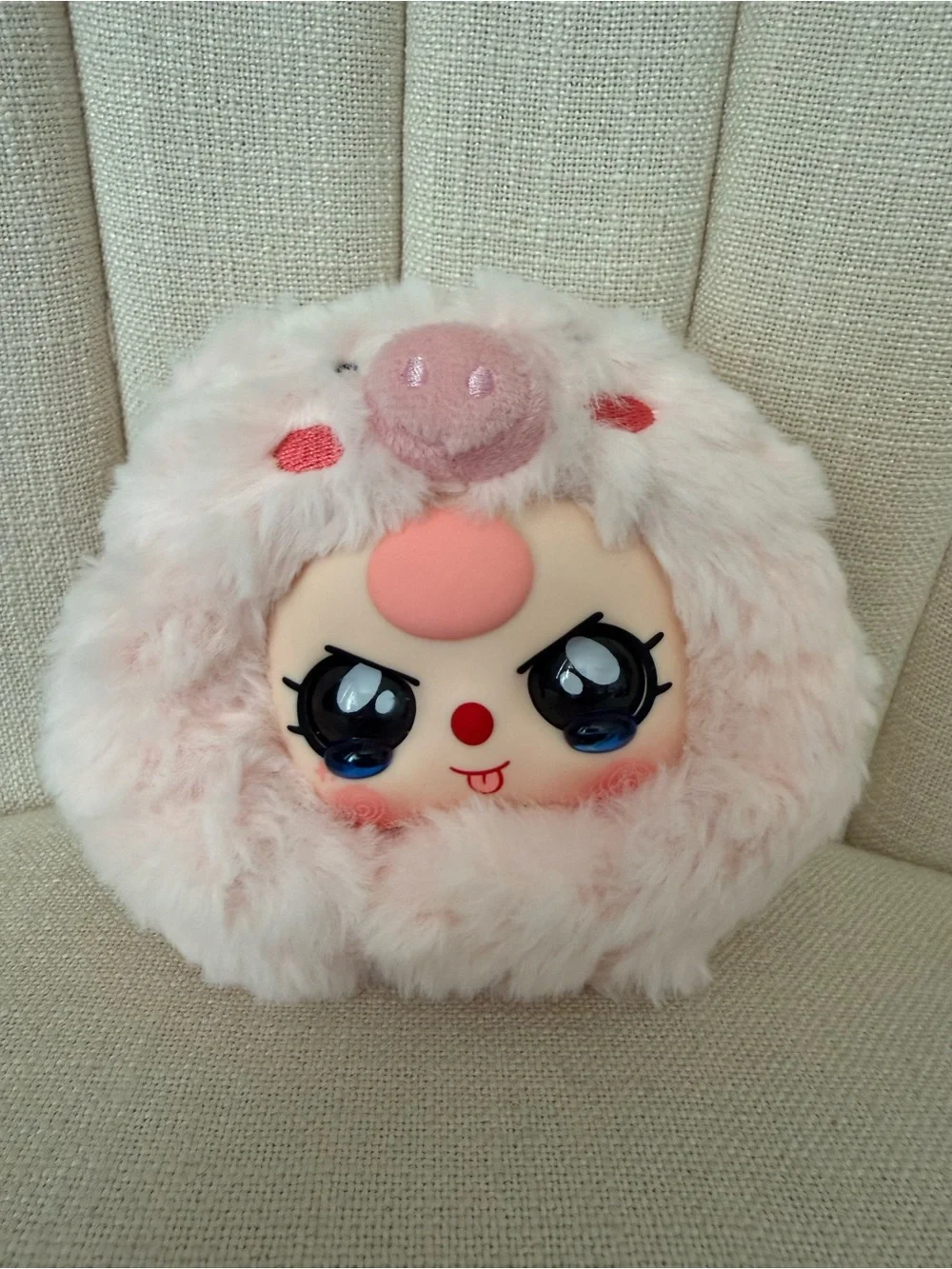 New OPEN BOX Baby Three Take Me Out zipper PIG bag special CRYING EYES pink hair
